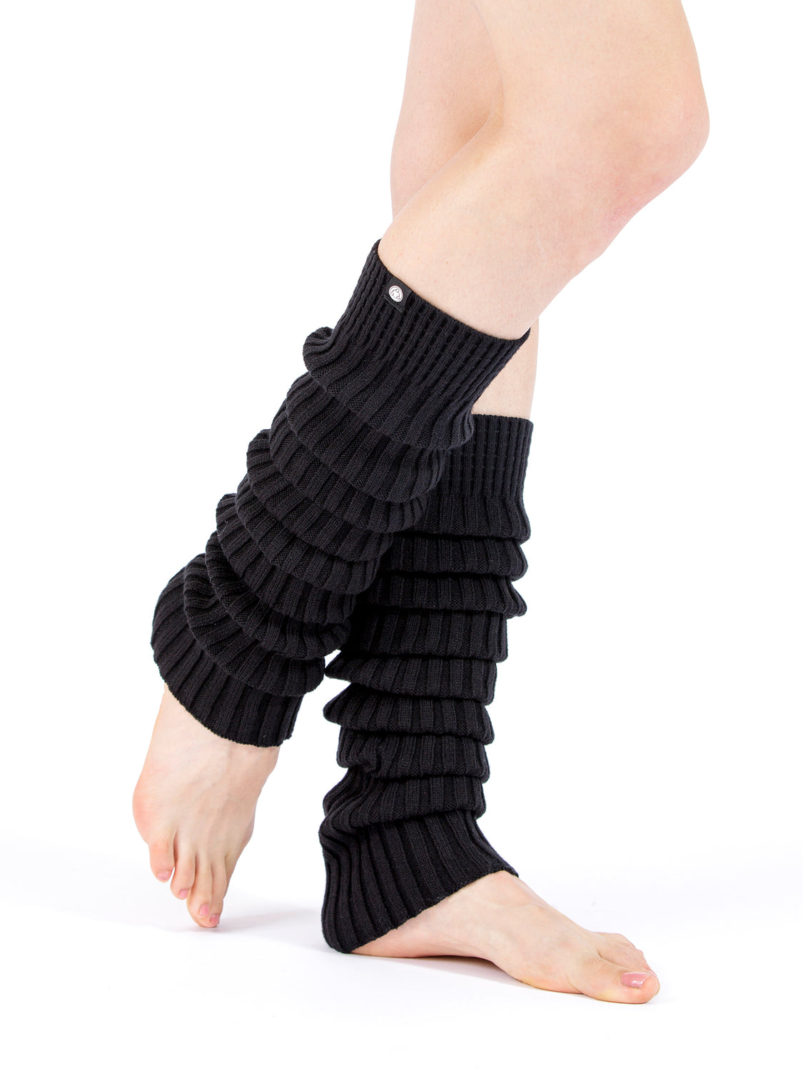 KNEE HIGH LEG WARMERS, BLACK
