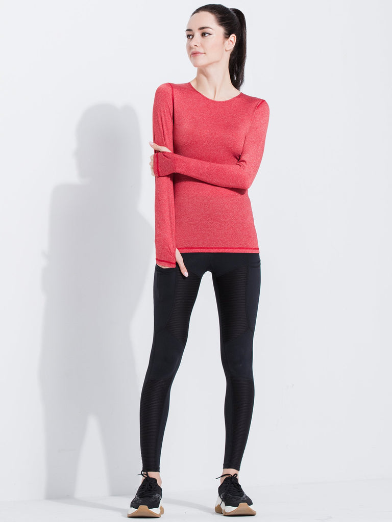 PETAL LONG SLEEVE TEE, RED WFX