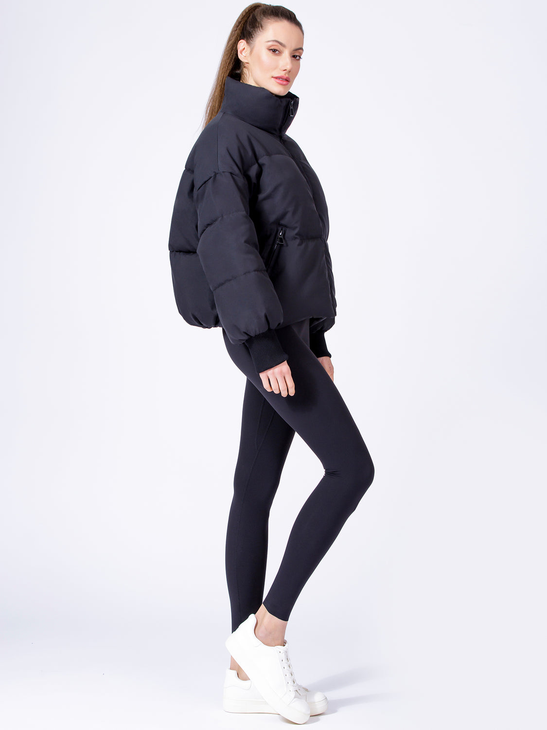 EVERYDAY RELAXED PUFFER, BLACK