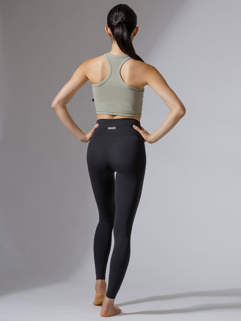 EVERYDAY RIBBED CROPPED SINGLET, GREEN