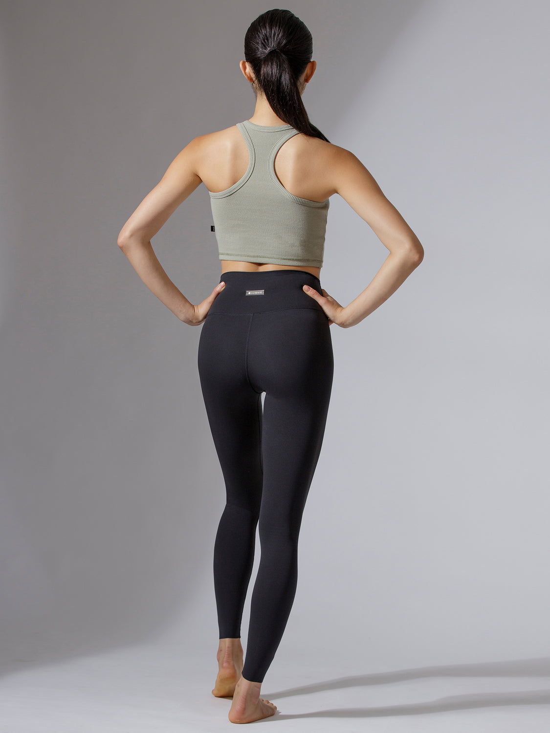 EVERYDAY RIBBED CROPPED SINGLET, GREEN