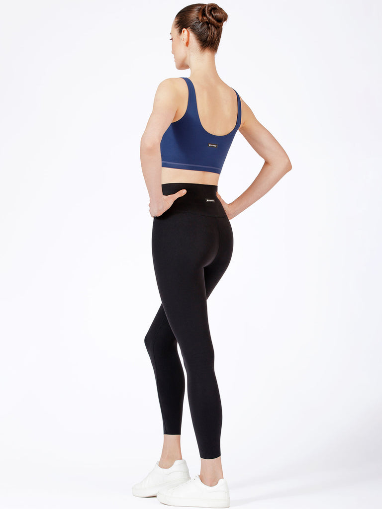 WRAPPED U-NECK NUDE TANK, NIGHT OCEAN