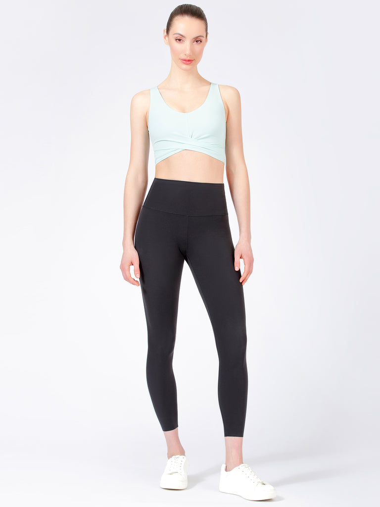 WRAPPED U-NECK NUDE TANK, HONEYDEW