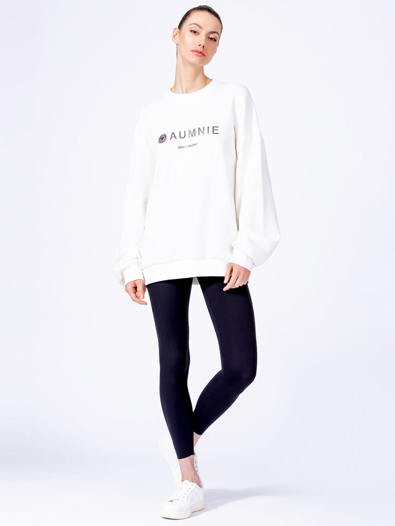 AUMNIE OVERSIZE SWEATSHIRT, WHITE