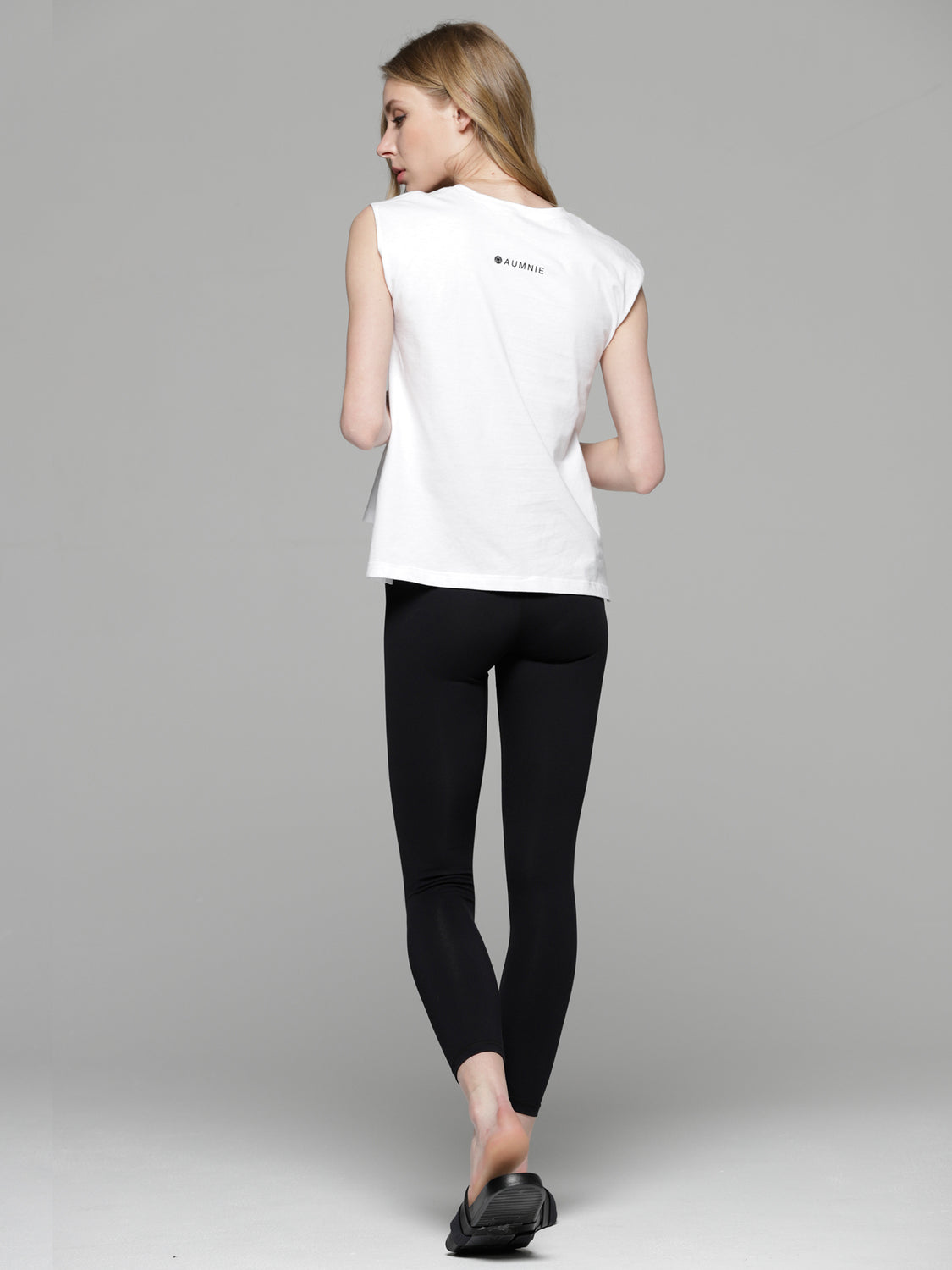 HI LO LOGO RIBBON TANK, WHITE
