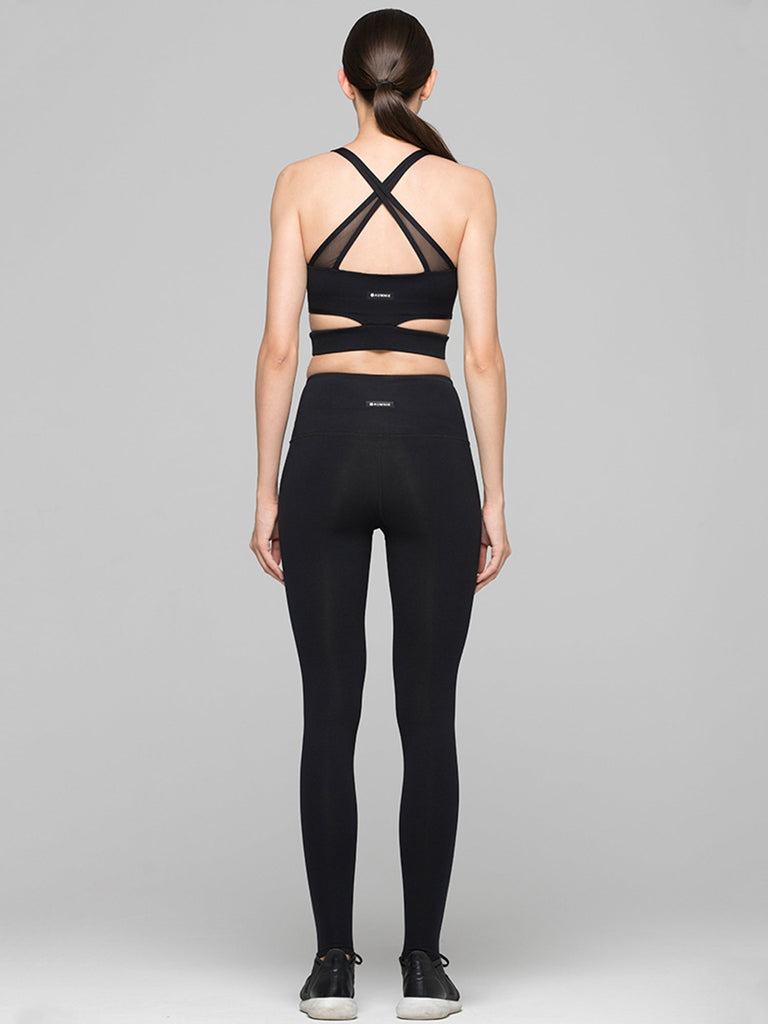 UNION BRA, BLACK/BLACK MESH