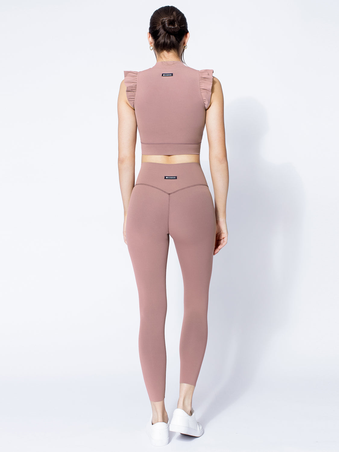 NUDE WRAP ANKLE CROPS, ASH MAUVE
