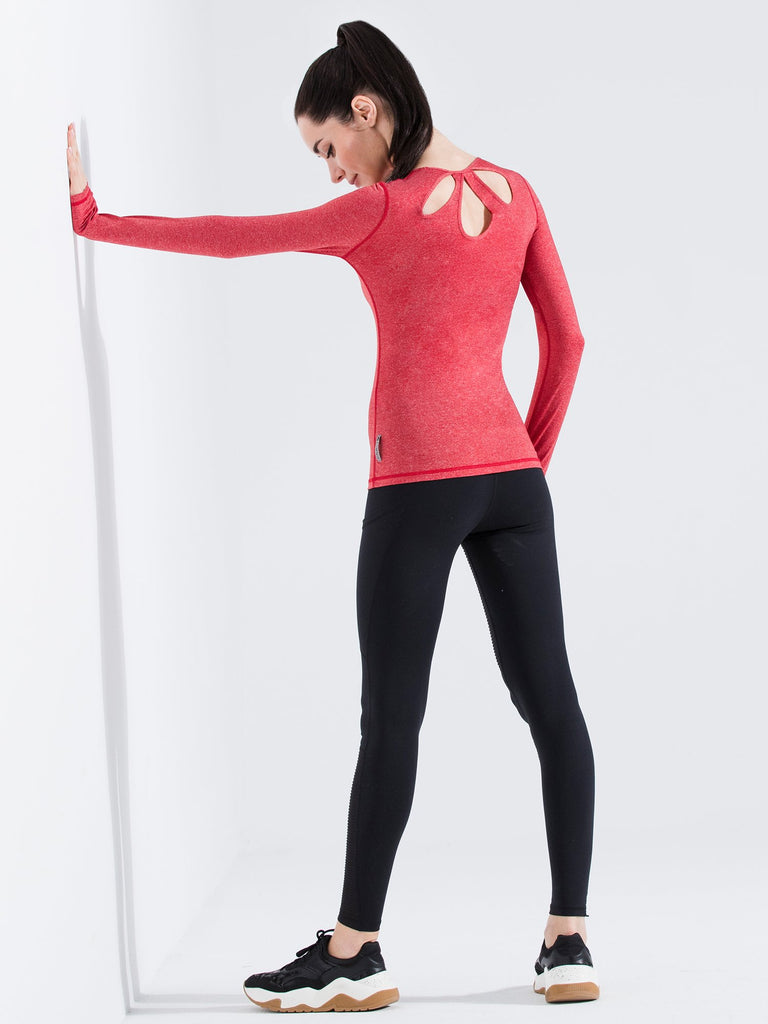 PETAL LONG SLEEVE TEE, RED WFX