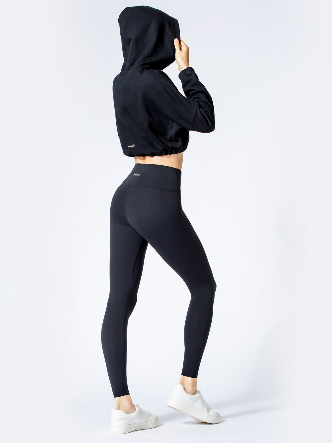 RELAXED DRAWCORD HOODIE, BLACK