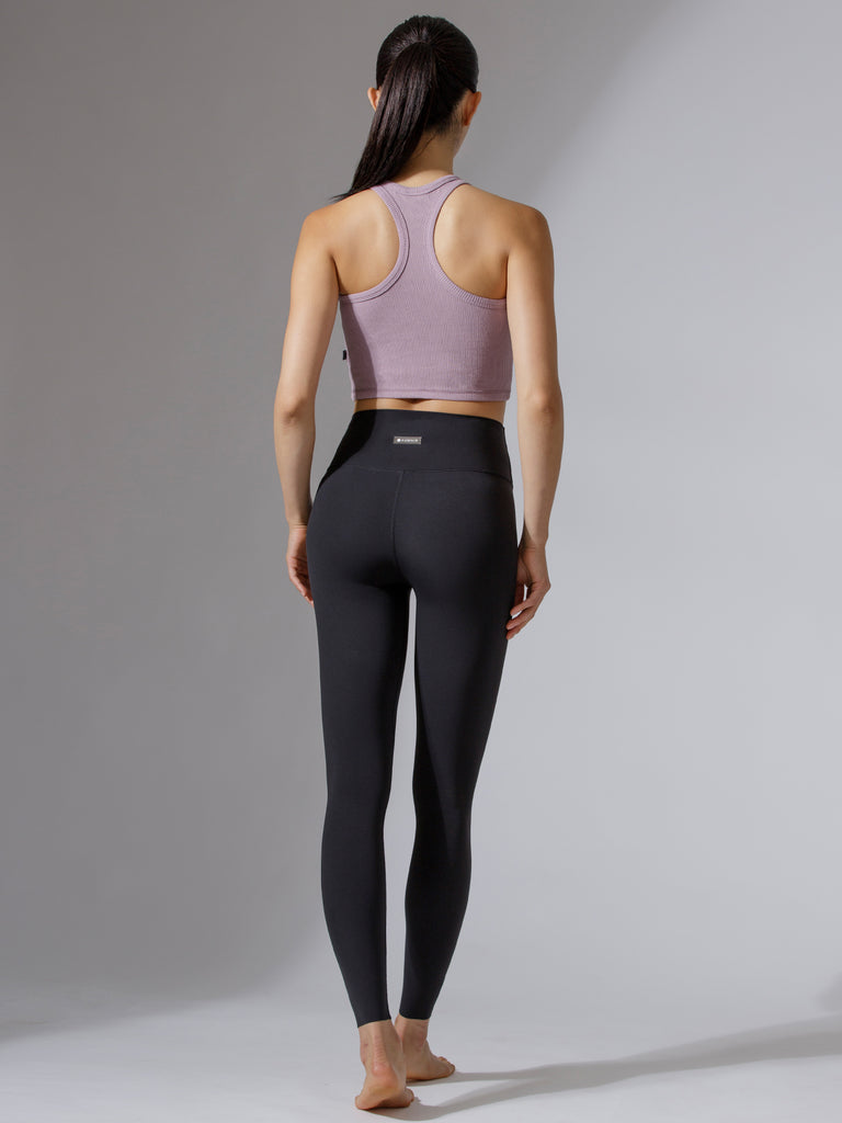EVERYDAY RIBBED CROPPED SINGLET, PURPLE