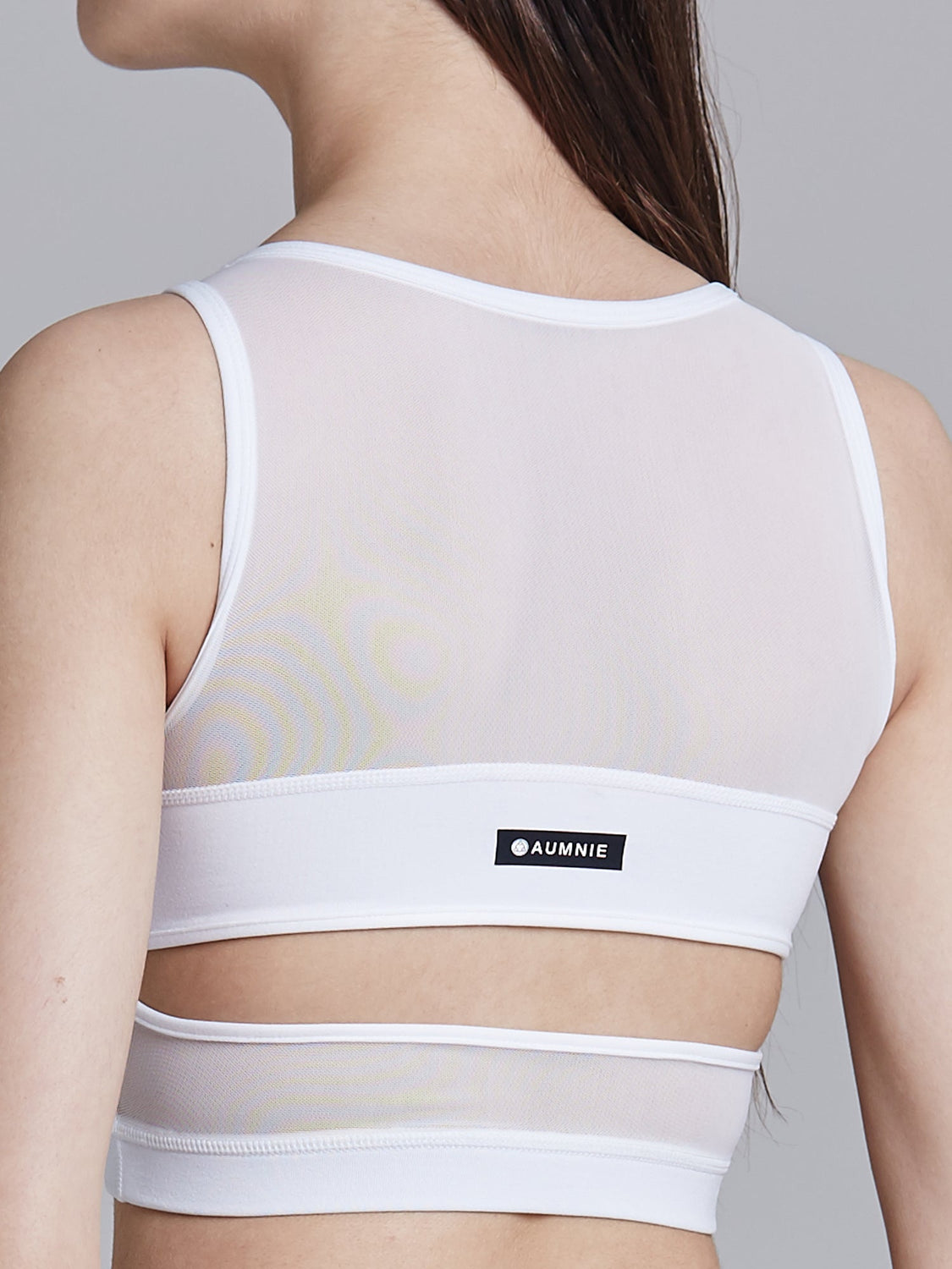 INTERSECTION BRA, WHITE/WHITE MESH