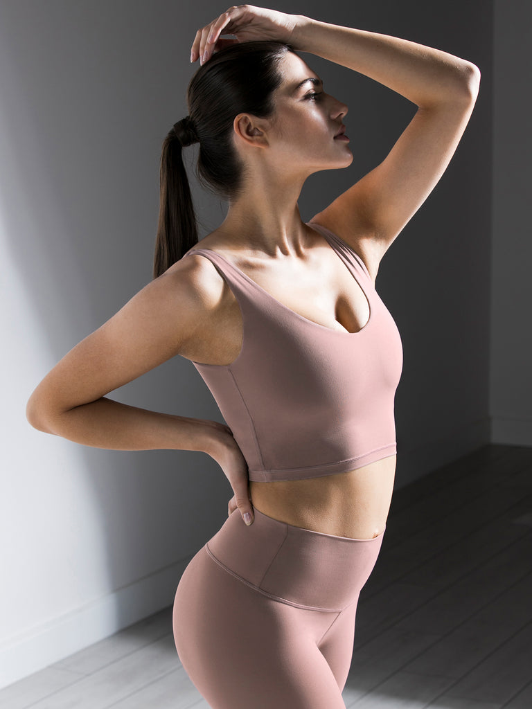 U NECK NUDE TANK, ASH MAUVE