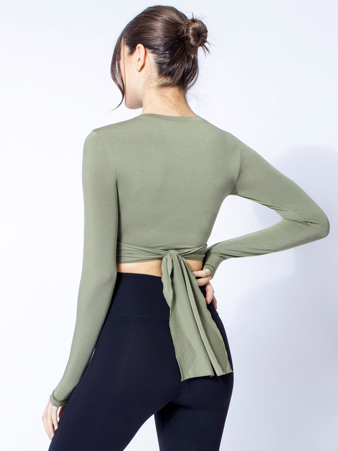 LONG SLEEVE CT WRAP TEE, WILLOW