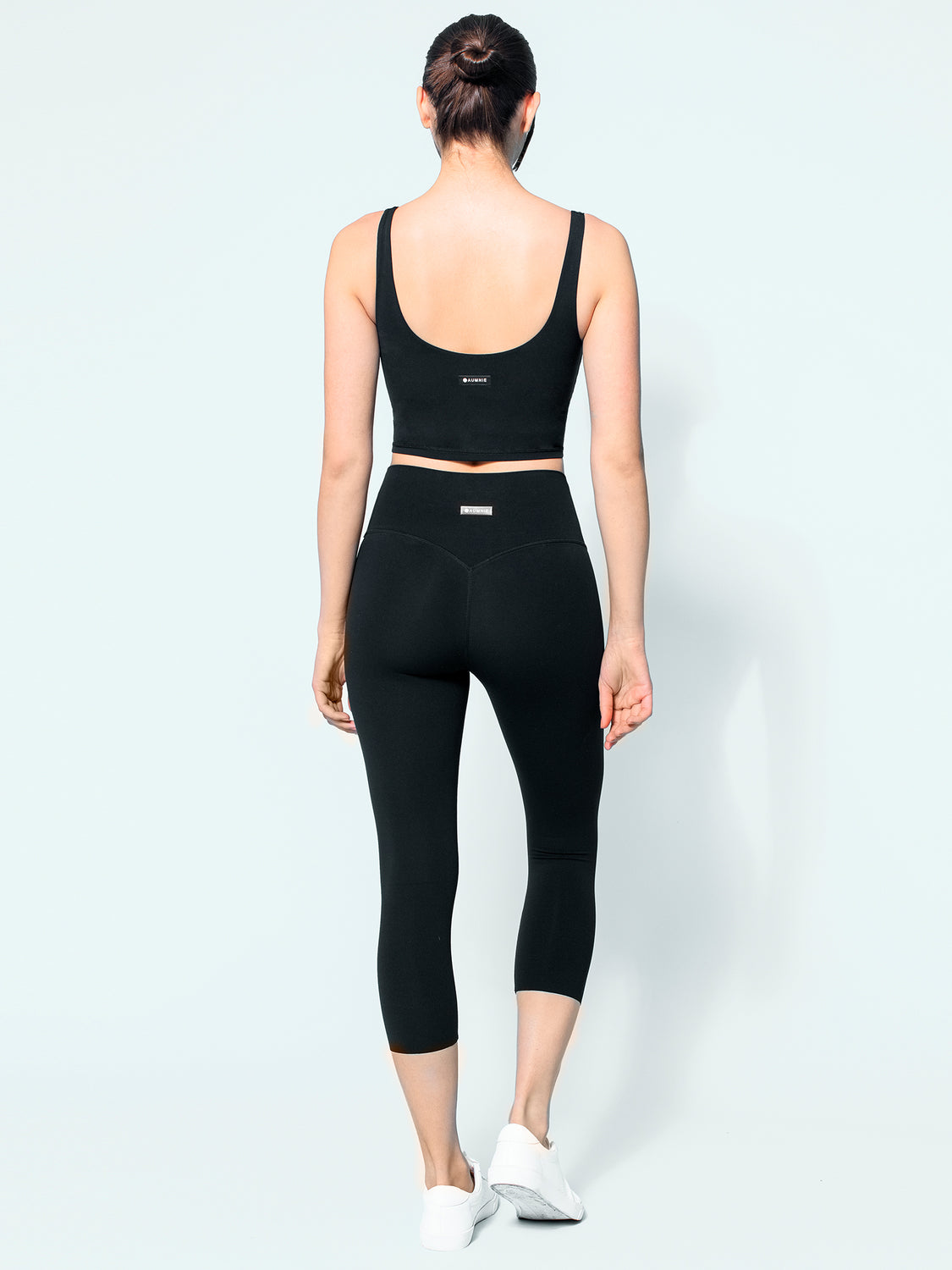 U NECK NUDE TANK, BLACK