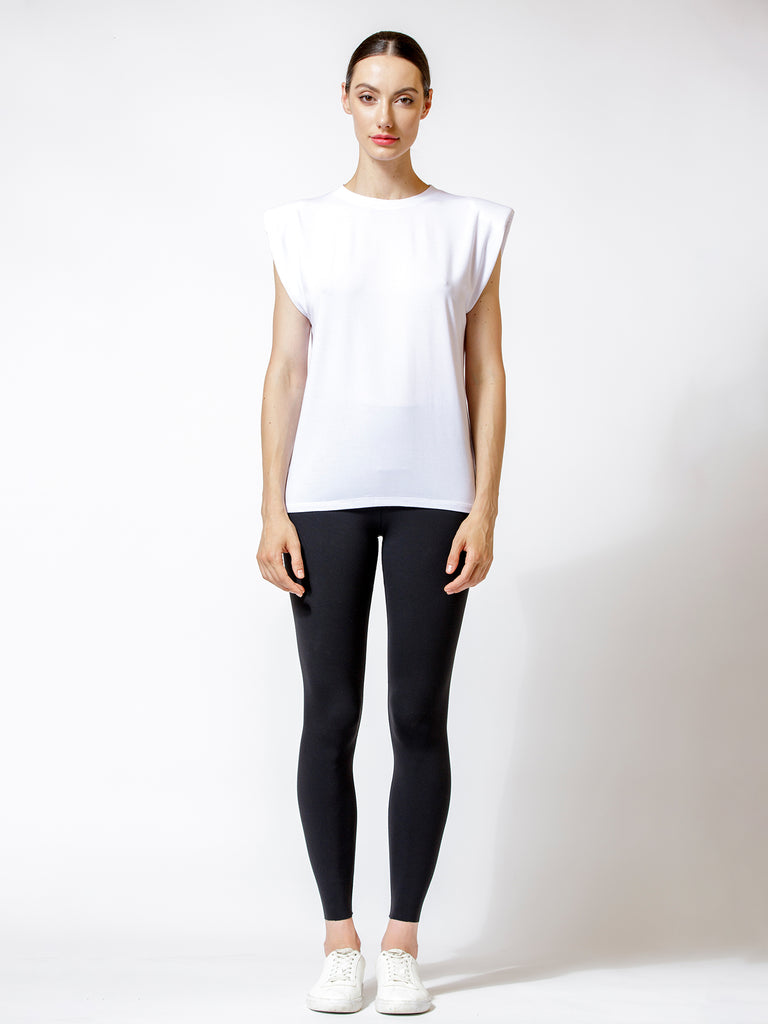 PADDED POWER TANK, WHITE