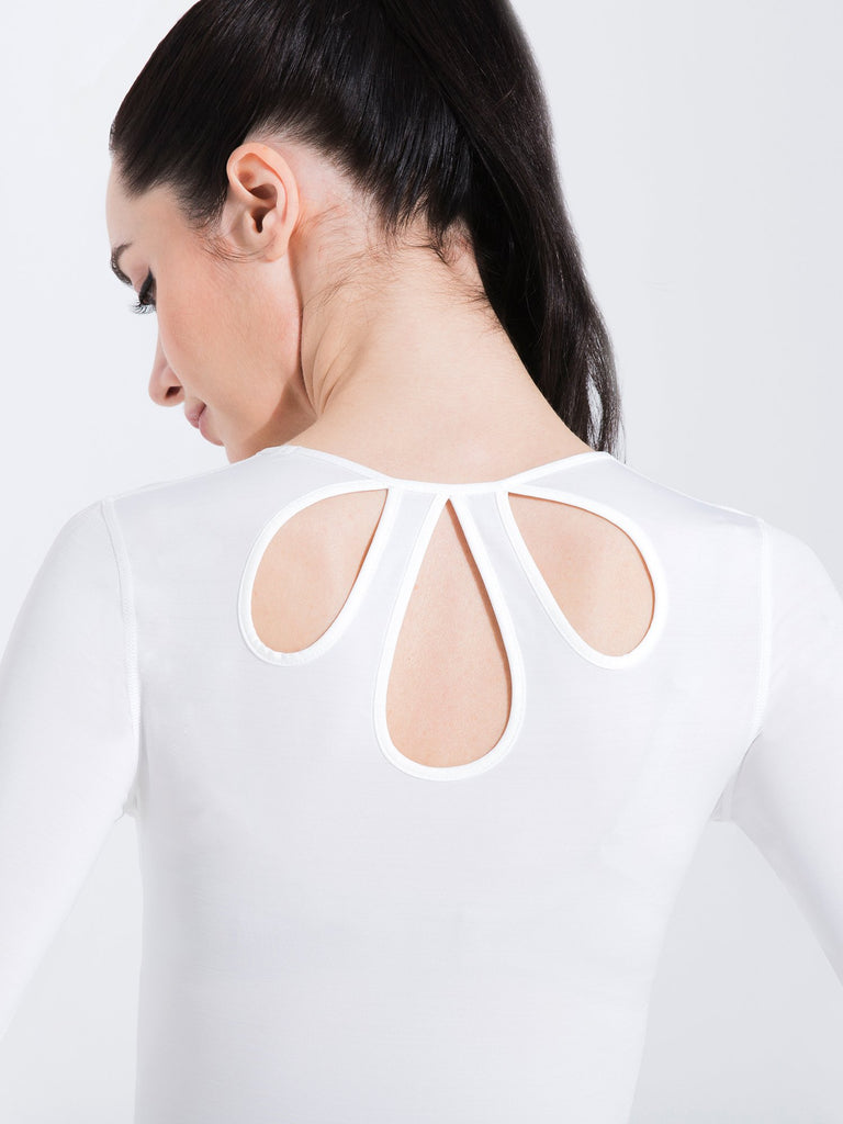 PETAL LONG SLEEVE TEE, WHITE WFX