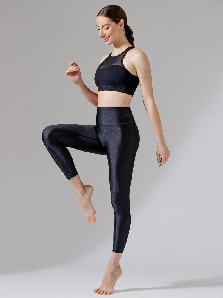 WAVE MESH BRA, BLACK/BLACK MESH