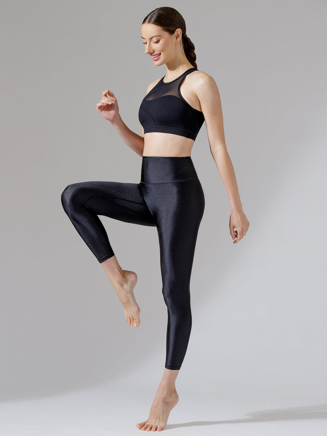 WAVE MESH BRA, BLACK/BLACK MESH