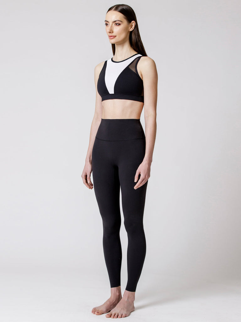 VICTORIA BRA, WHITE/BLACK MESH