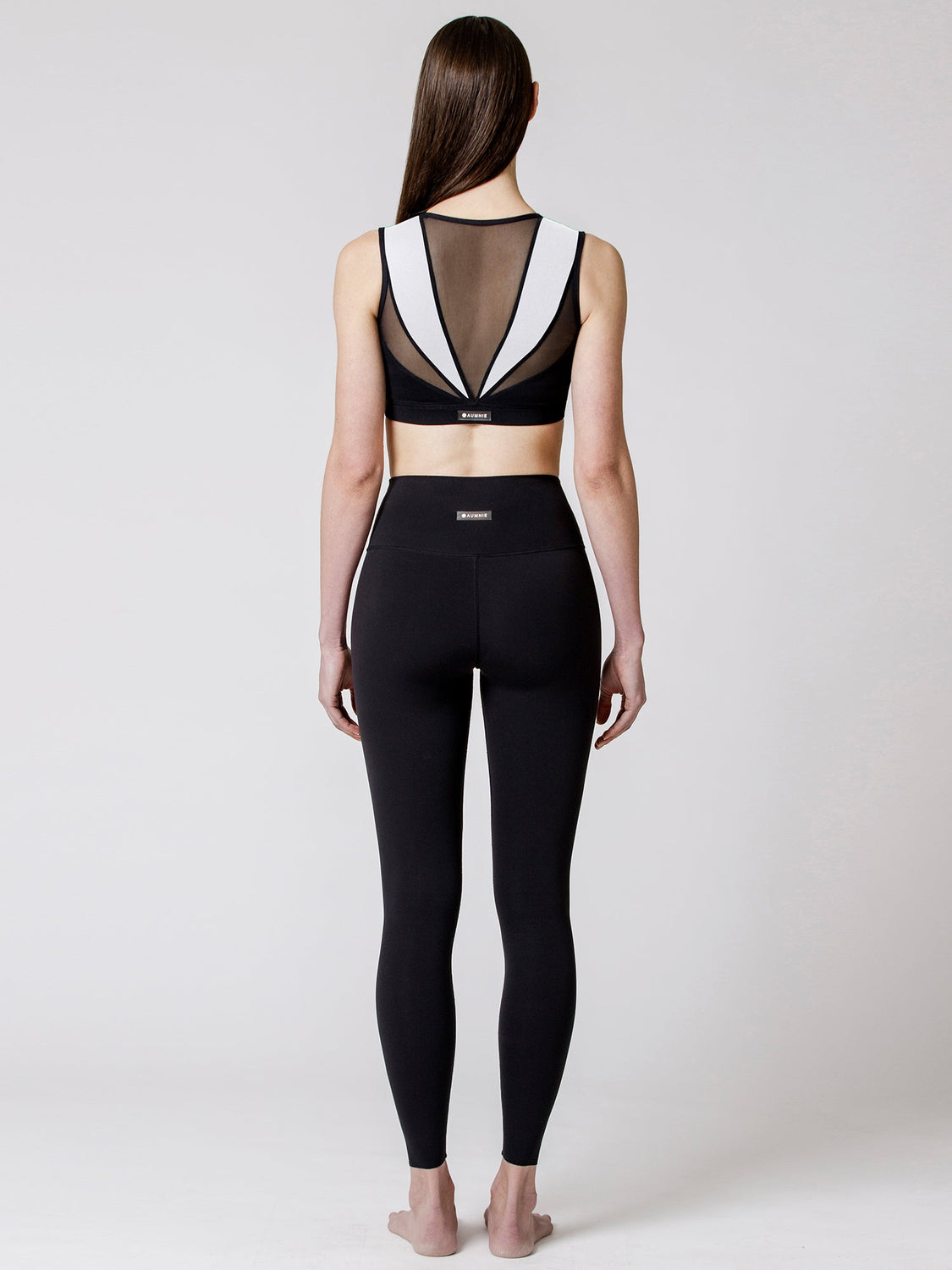 HORIZON BRA, BLACK/WHITE/BLACK MESH