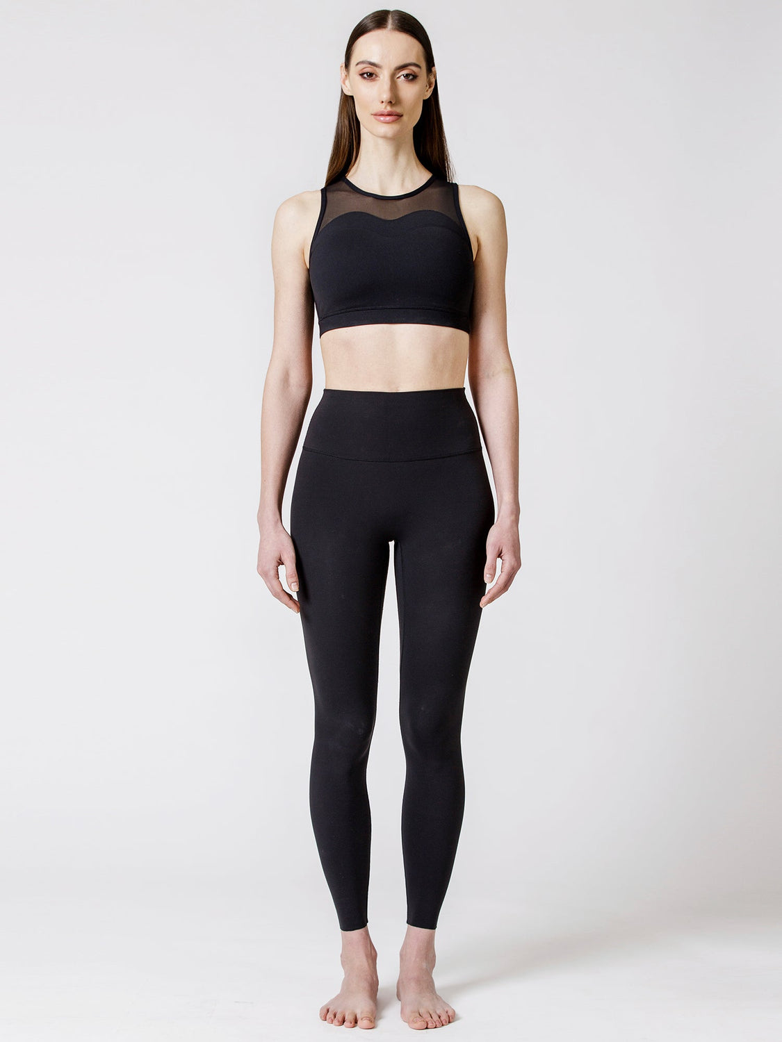 COMPOSITION BRA, BLACK/BLACK MESH