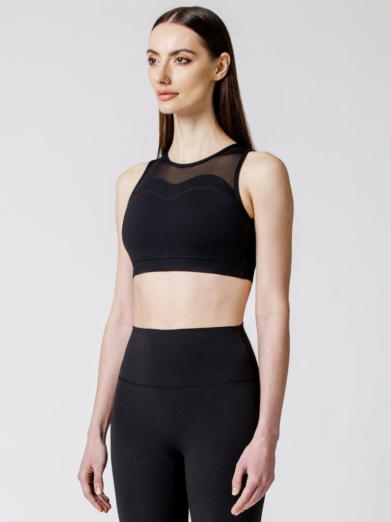 COMPOSITION BRA, BLACK/BLACK MESH