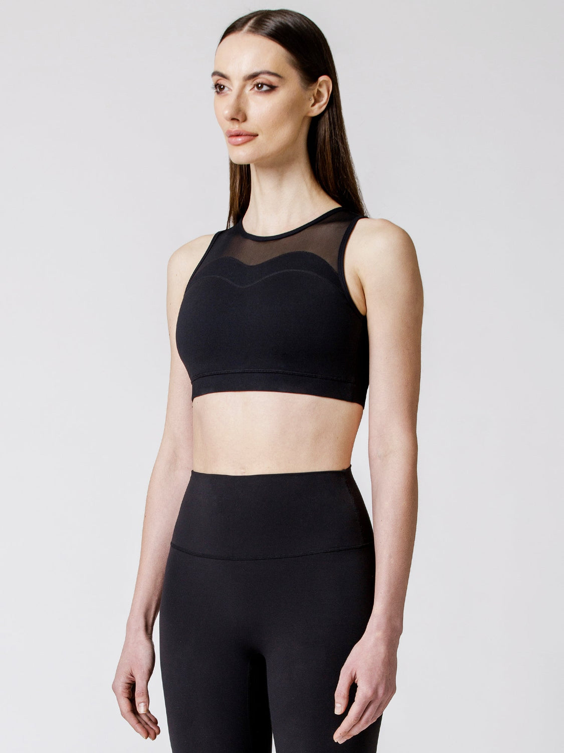 COMPOSITION BRA, BLACK/BLACK MESH