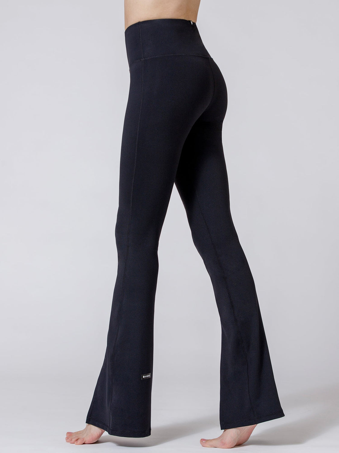 DIVINE FRONT SPLIT FLARE PANTS, BLACK
