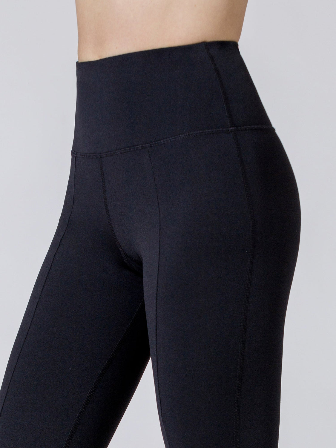 DIVINE FRONT SPLIT FLARE PANTS, BLACK