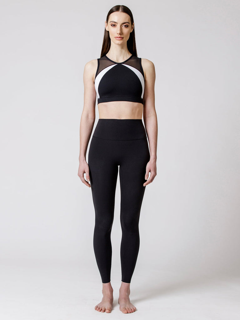 ART BRA, BLACK/WHITE/BLACK MESH