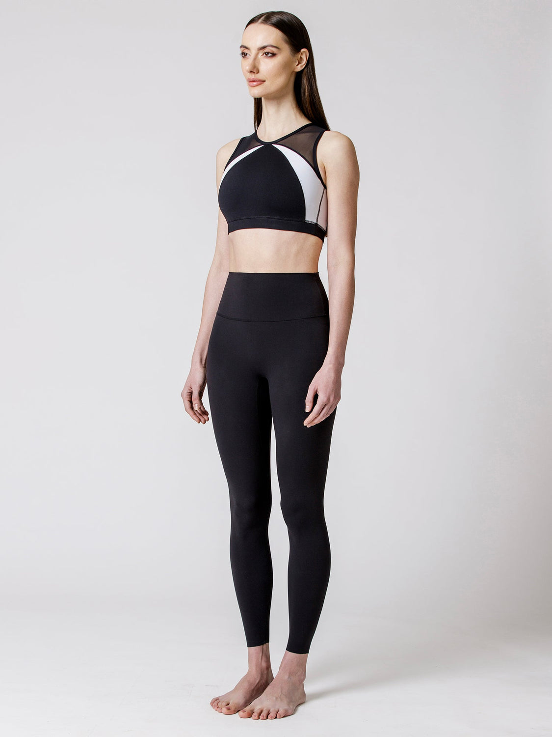 ART BRA, BLACK/WHITE/BLACK MESH