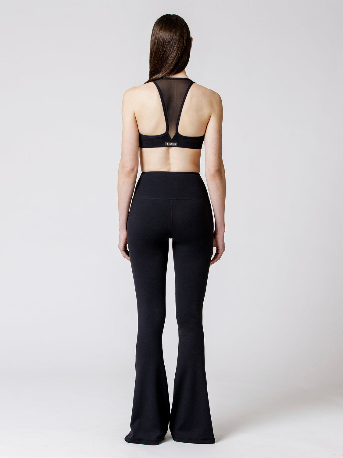 ANGLE BRA, BLACK/BLACK MESH