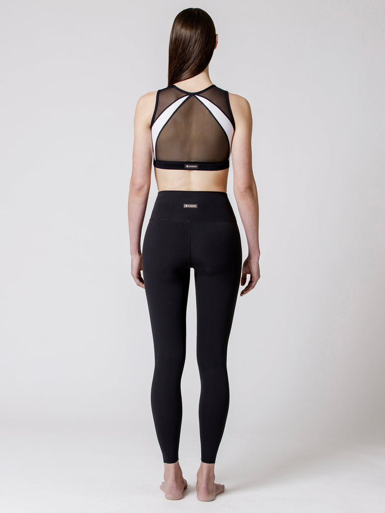 ART BRA, BLACK/WHITE/BLACK MESH