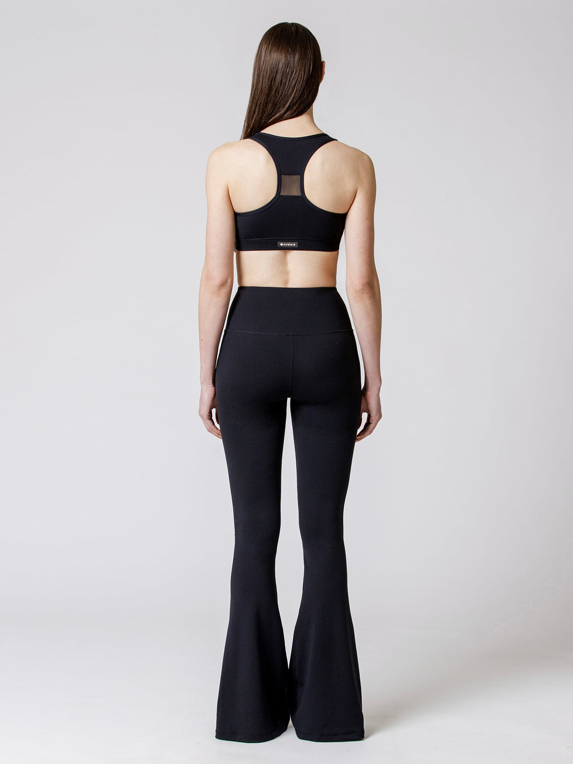 ABSTRACT BRA, BLACK/BLACK MESH