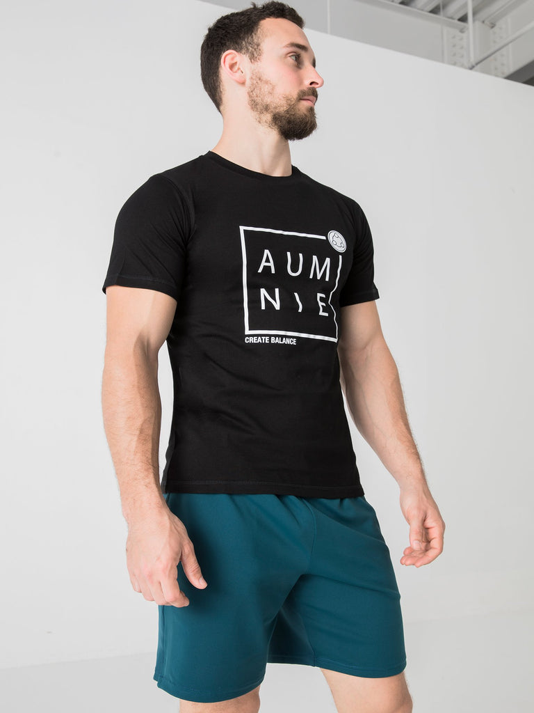 BOXED LOGO TEE, BLACK