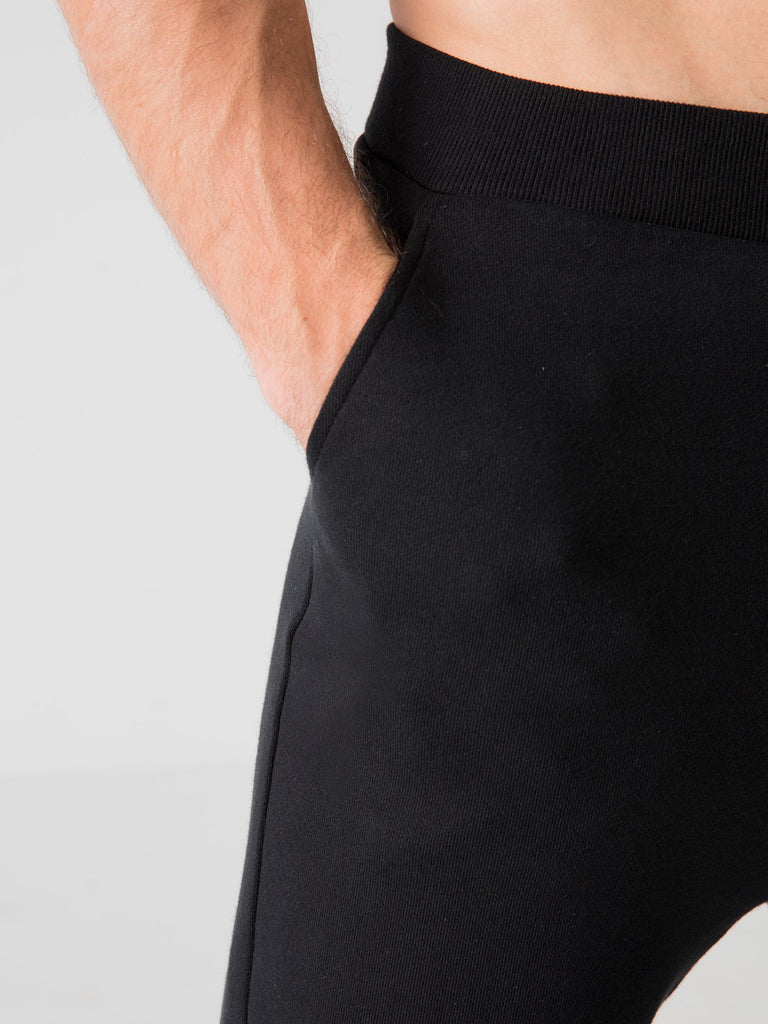 LOW RISE CUFF PANTS, BLACK