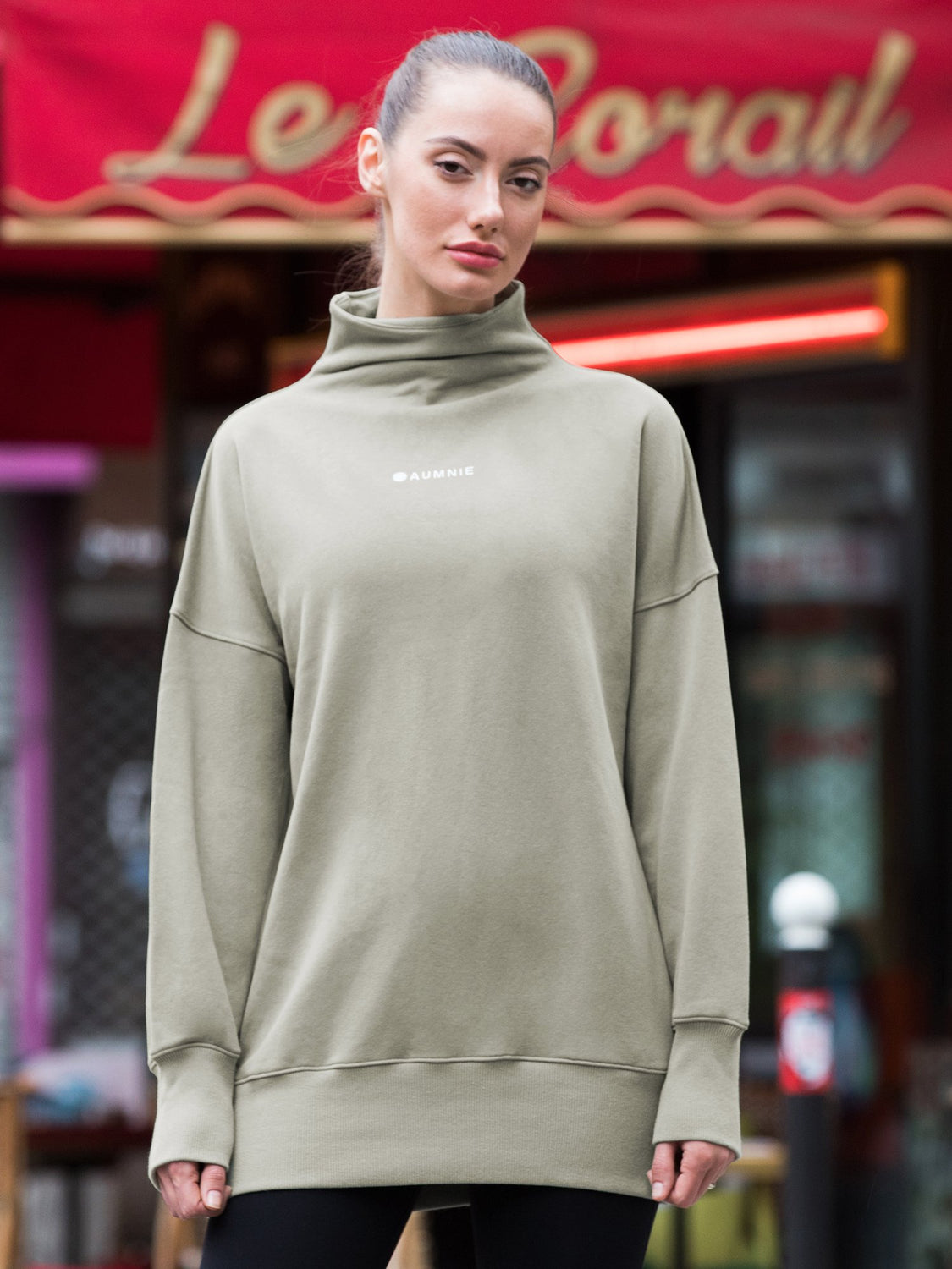 LONG SWEATSHIRT, GREEN