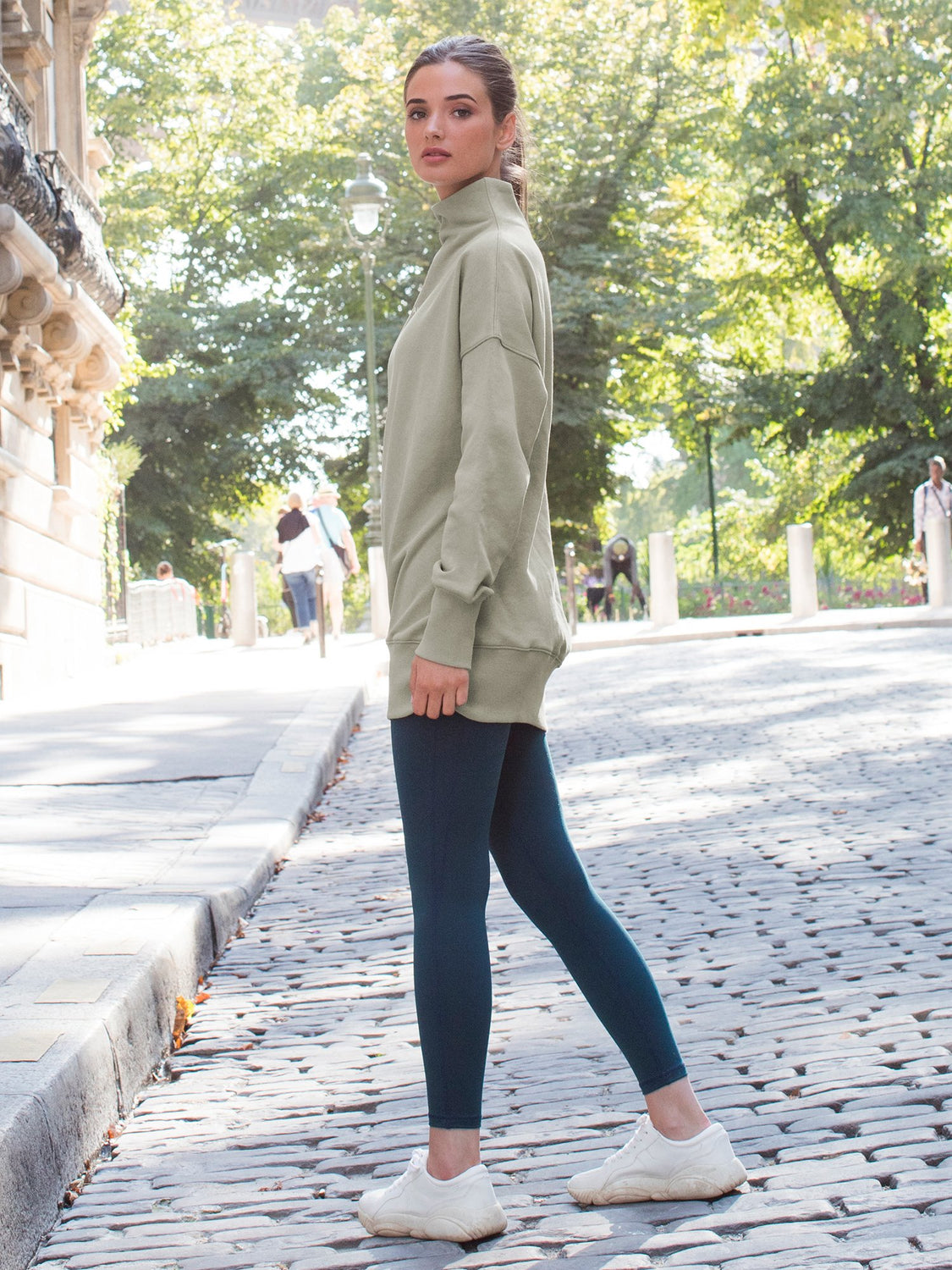 LONG SWEATSHIRT, GREEN