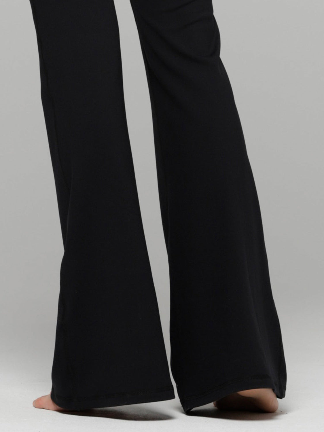 HIGH WAIST FLARE PANTS, BLACK