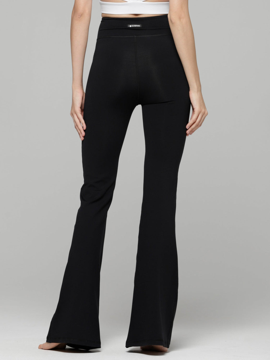 HIGH WAIST FLARE PANTS, BLACK