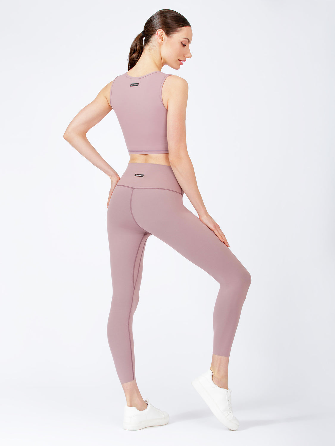 PURE FLOW ANKLE CROPS, ASH MAUVE