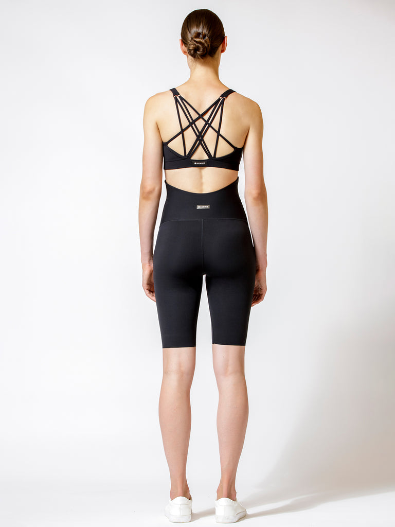 OVER-THE-BUMP MATERNITY SHAPE BIKER SHORTS, BLACK