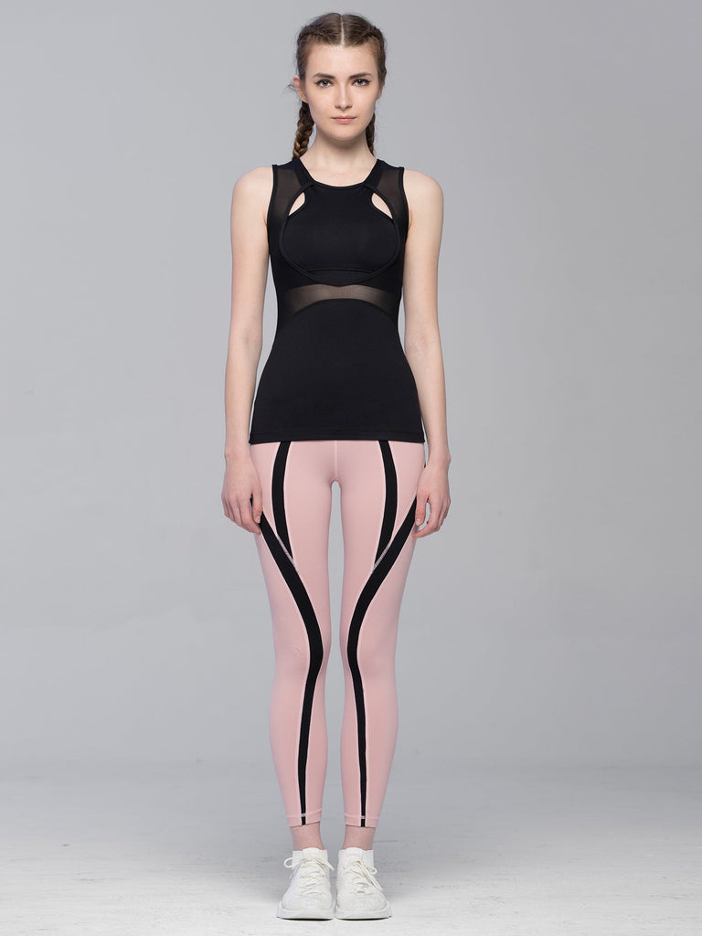 STRATUM TANK, BLACK/BLACK MESH