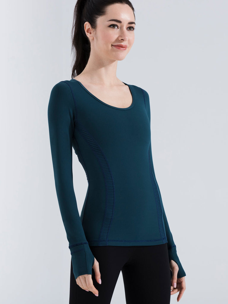 VORTEX LONG SLEEVE TEE, LAKE