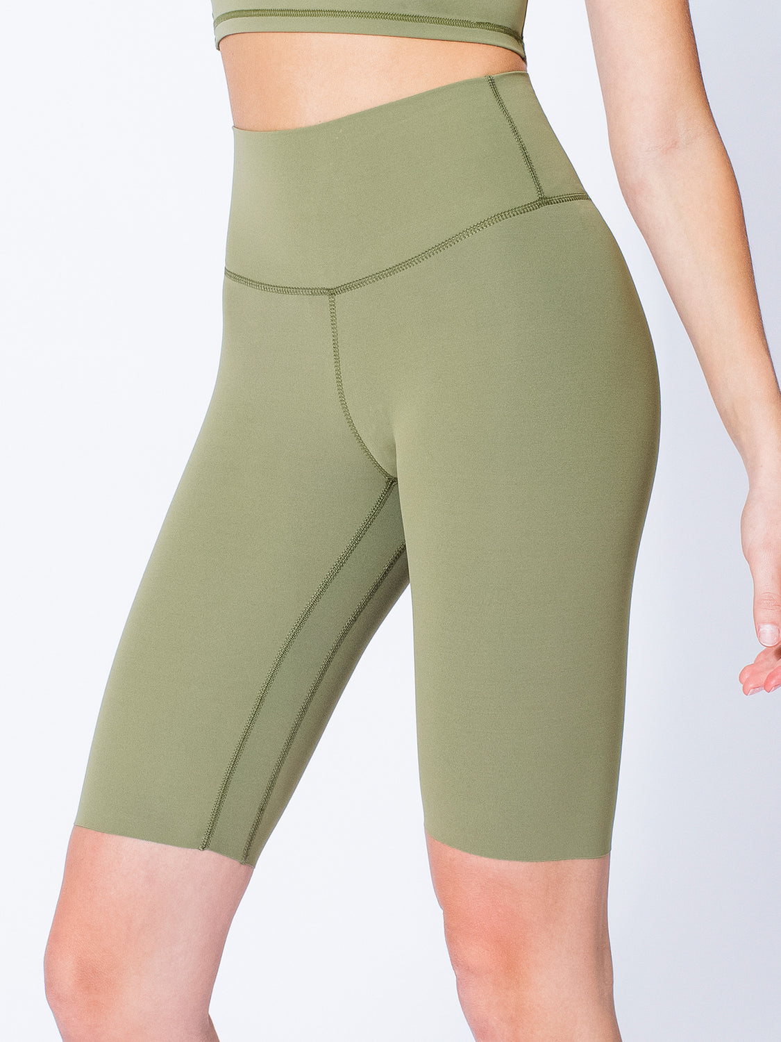 NUDE SHAPE BIKER SHORTS, SAGE