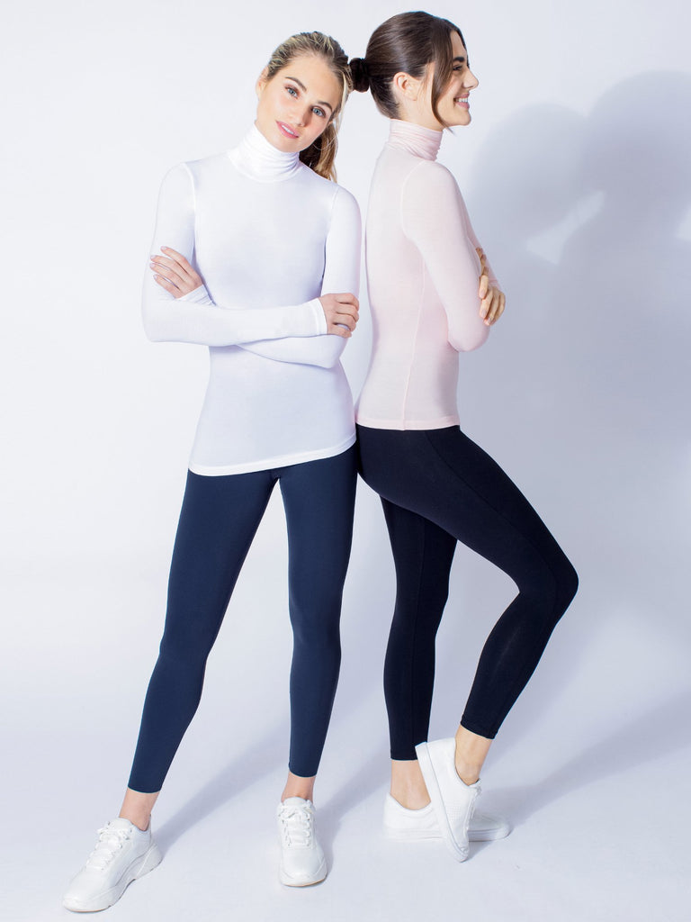 TURTLENECK TOP, BALLET PINK