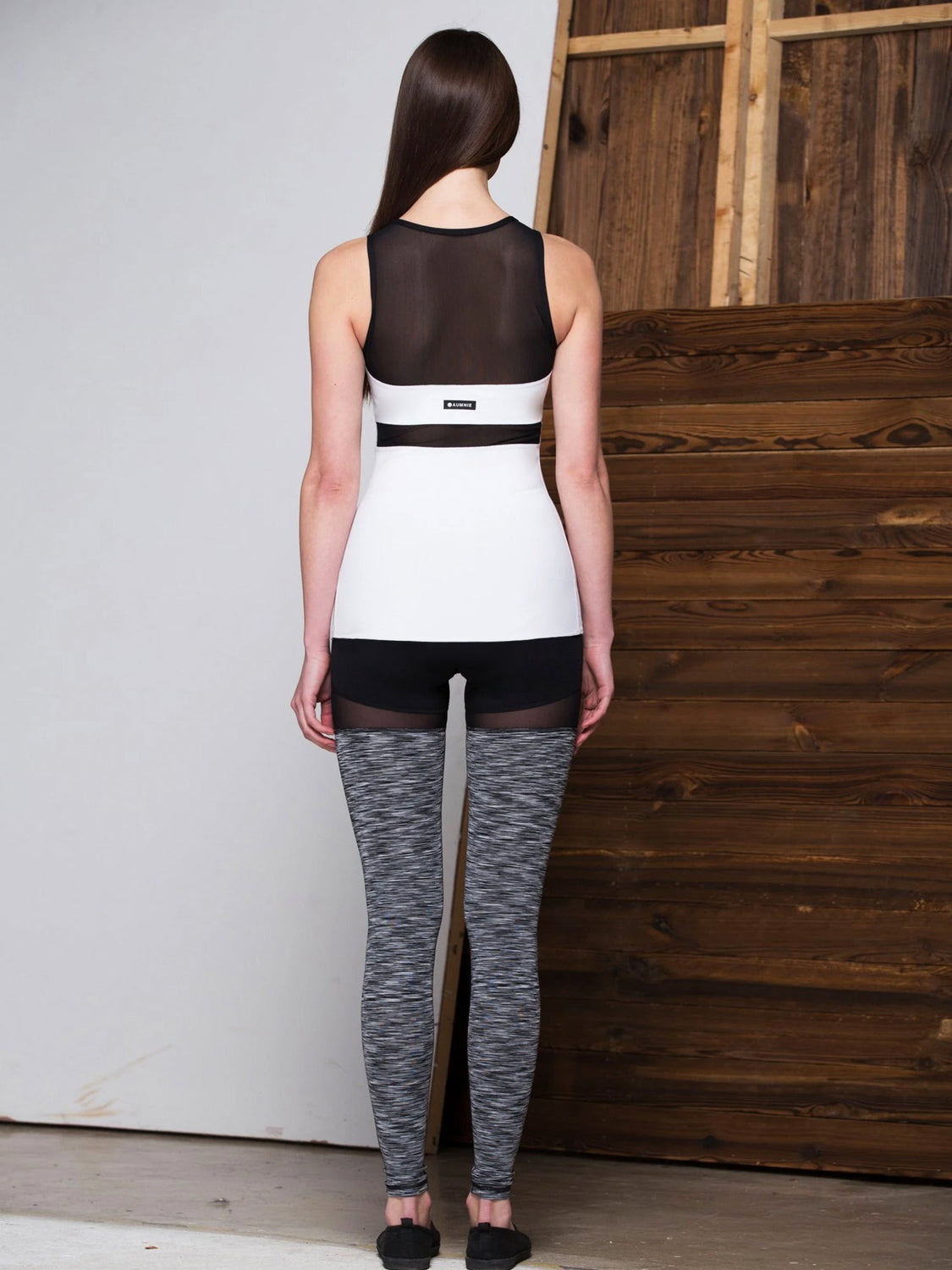ILLUSION TANK, WHITE/BLACK MESH