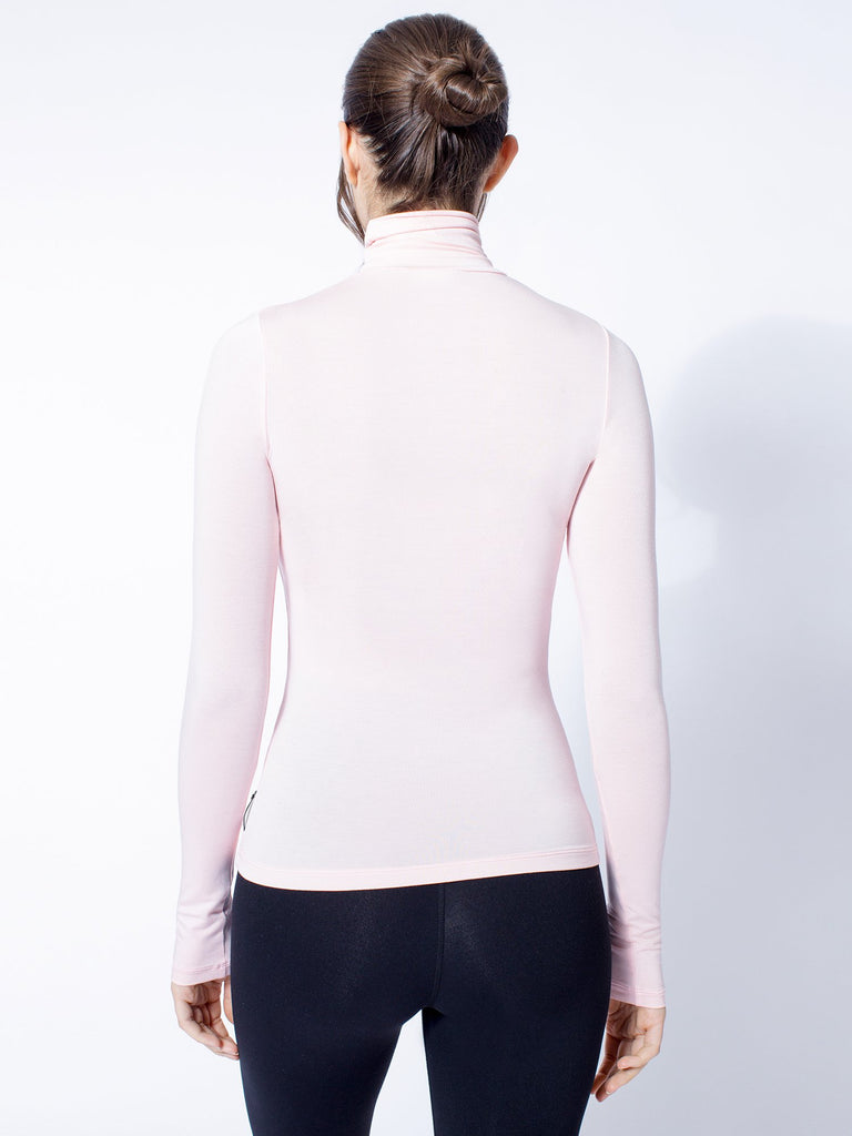TURTLENECK TOP, BALLET PINK