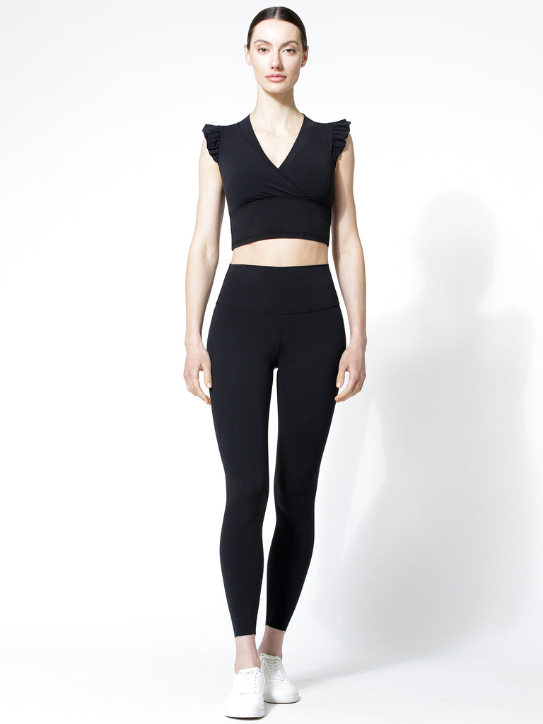 V-RUFFLED PURE TANK 2.0, BLACK