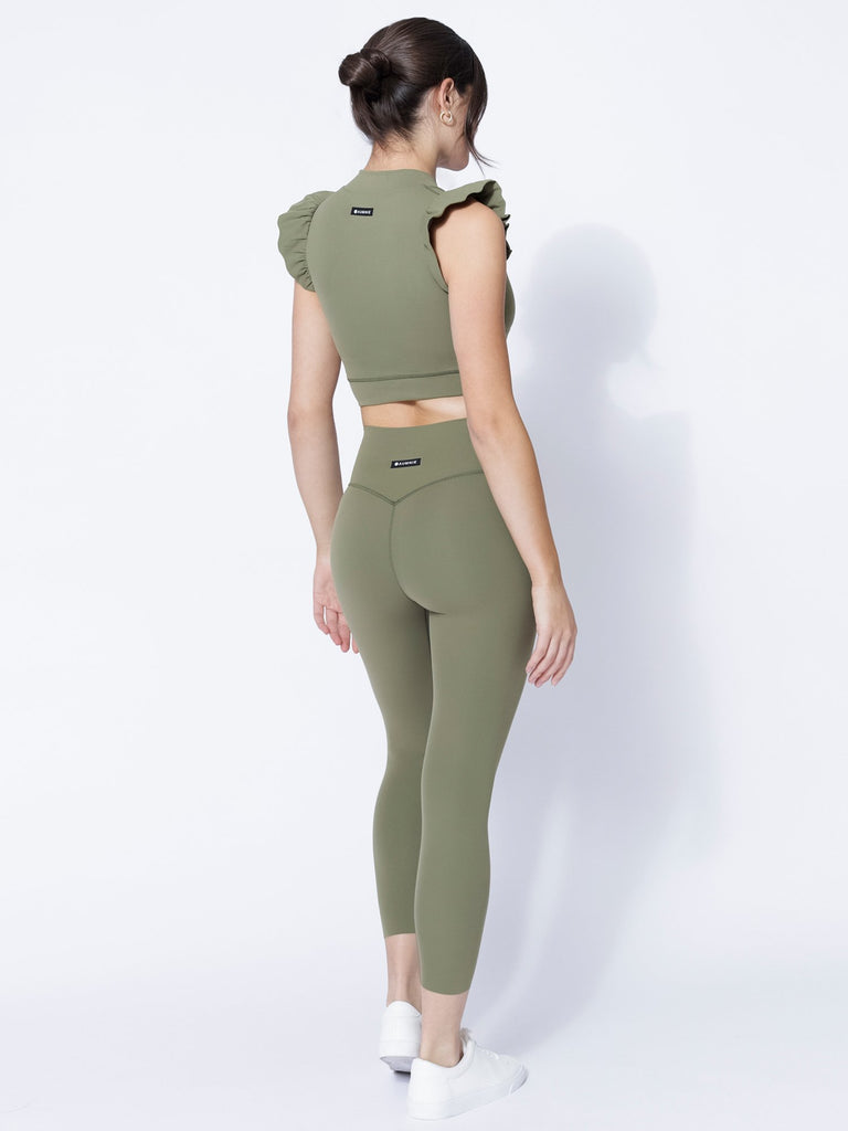 NUDE WRAP ANKLE CROPS, SAGE